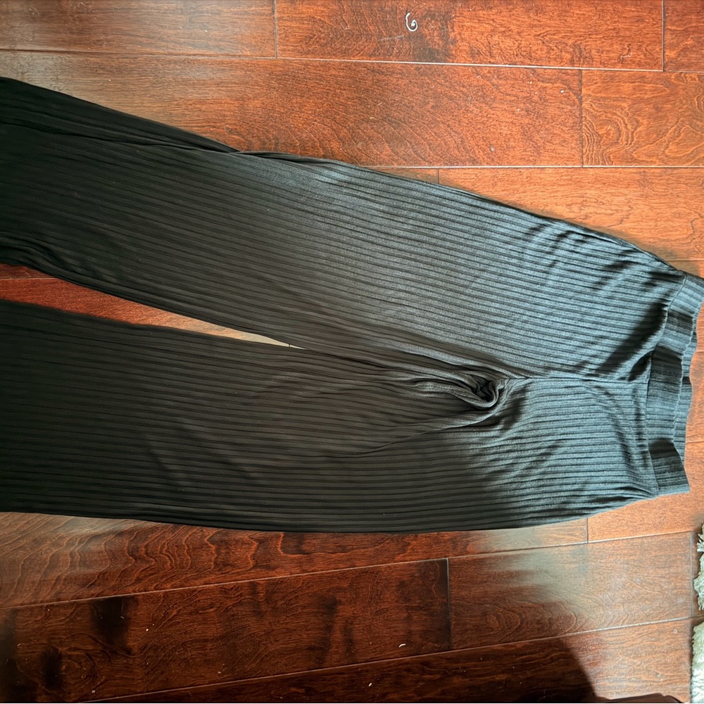 Black Ribbed Pants